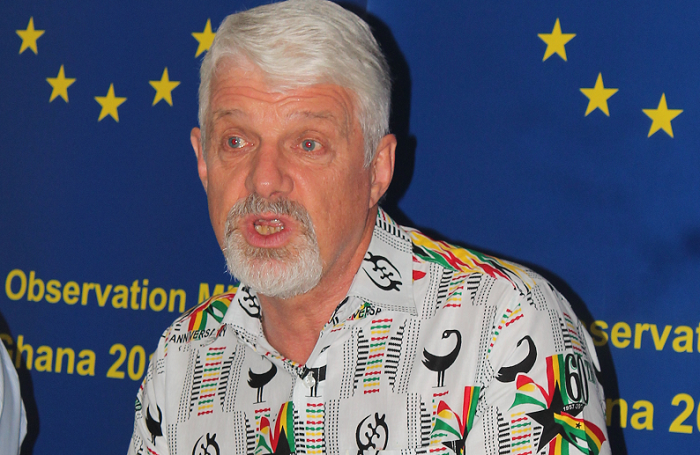  Mr William Hanna addressing the press. Picture: Maxwell Ocloo 